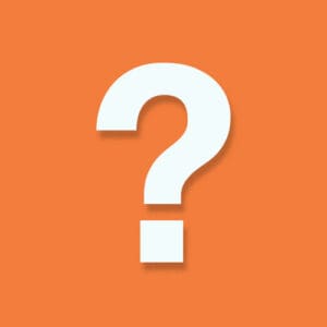 question mark on orange backgroun